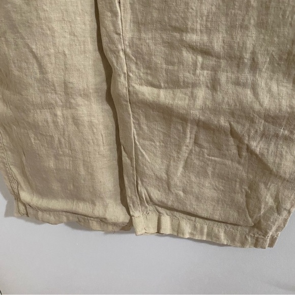 Mate the Label Linen Long Sleeve Jumpsuit Natural Sz Large - Picture 12 of 14